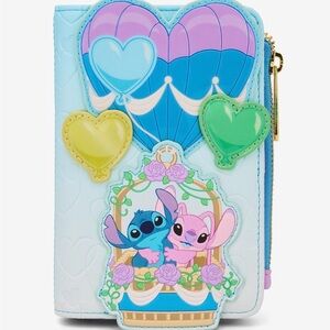 Loungefly Disney Lilo & Stitch Angel & Stitch Hot Air Balloon Wallet NWT